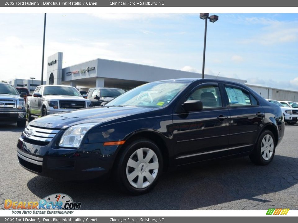 2009 Ford Fusion S Dark Blue Ink Metallic / Camel Photo #6