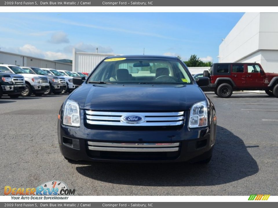 2009 Ford Fusion S Dark Blue Ink Metallic / Camel Photo #7