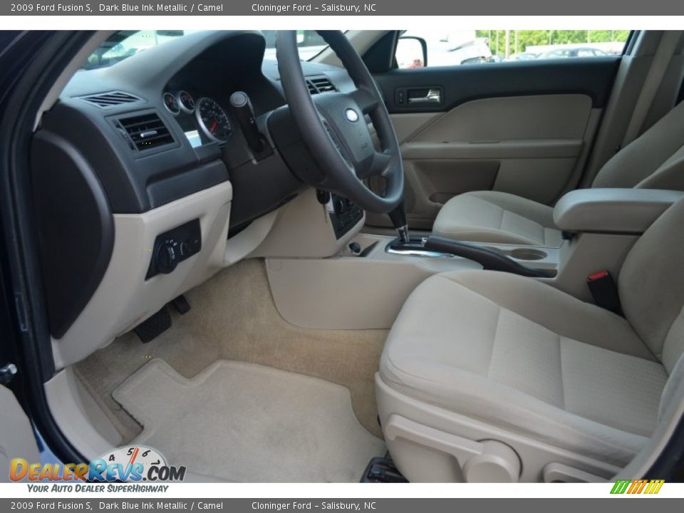 2009 Ford Fusion S Dark Blue Ink Metallic / Camel Photo #9