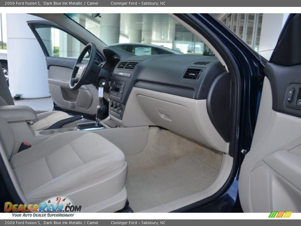 2009 Ford Fusion S Dark Blue Ink Metallic / Camel Photo #14