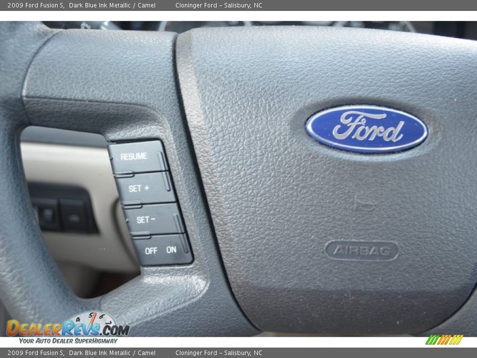 2009 Ford Fusion S Dark Blue Ink Metallic / Camel Photo #20