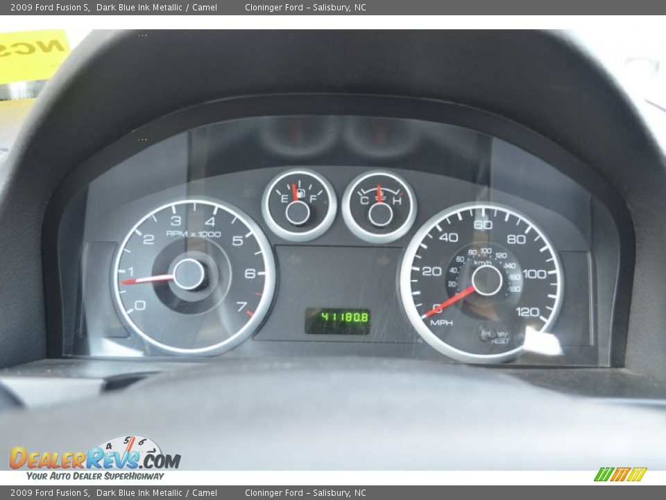 2009 Ford Fusion S Dark Blue Ink Metallic / Camel Photo #21