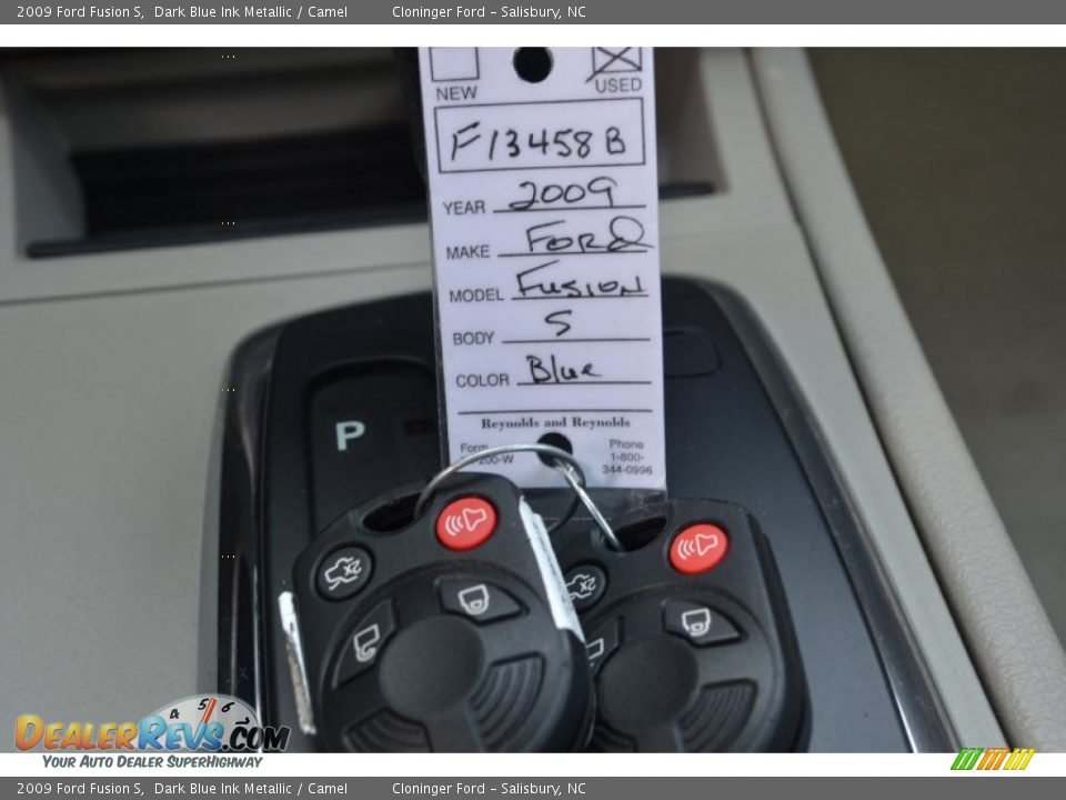 2009 Ford Fusion S Dark Blue Ink Metallic / Camel Photo #24