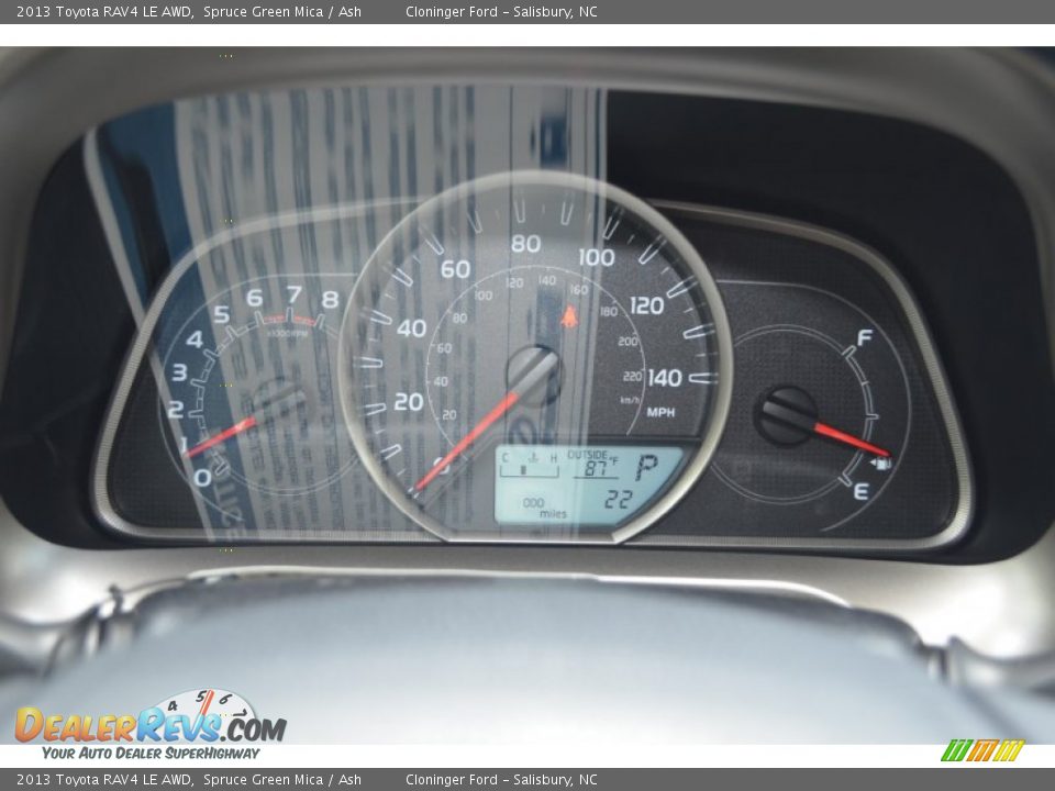 2013 Toyota RAV4 LE AWD Spruce Green Mica / Ash Photo #16