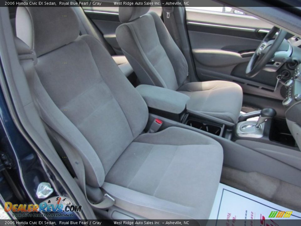 2006 Honda Civic EX Sedan Royal Blue Pearl / Gray Photo #13