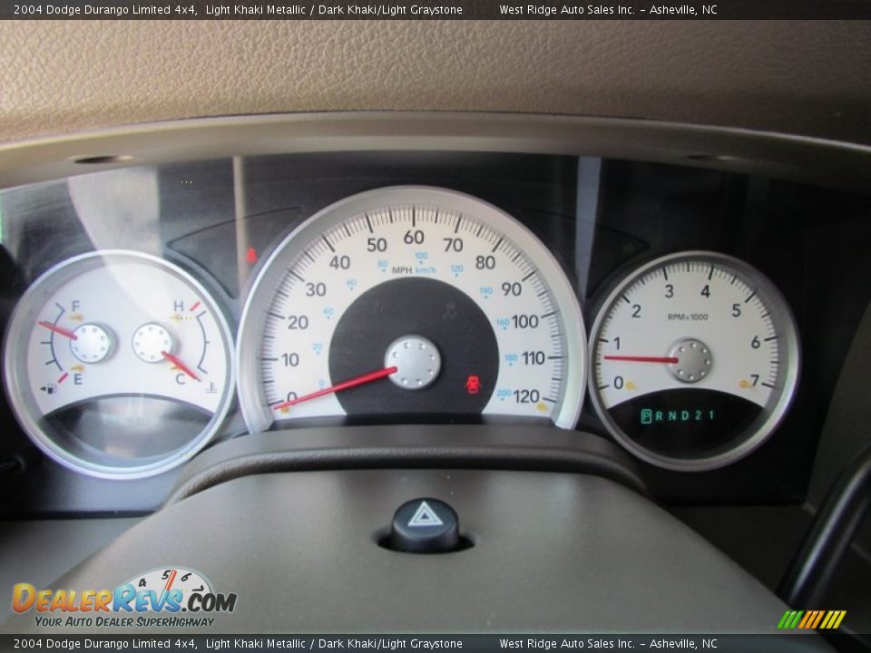 2004 Dodge Durango Limited 4x4 Light Khaki Metallic / Dark Khaki/Light Graystone Photo #28