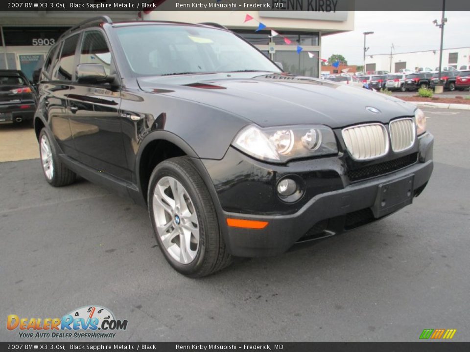 2007 BMW X3 3.0si Black Sapphire Metallic / Black Photo #1