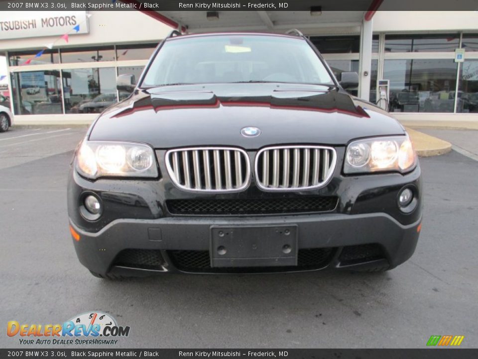2007 BMW X3 3.0si Black Sapphire Metallic / Black Photo #2