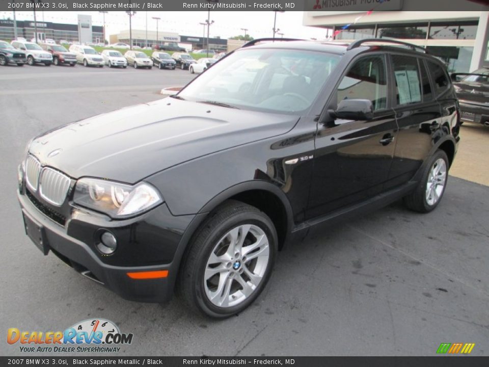 2007 BMW X3 3.0si Black Sapphire Metallic / Black Photo #3