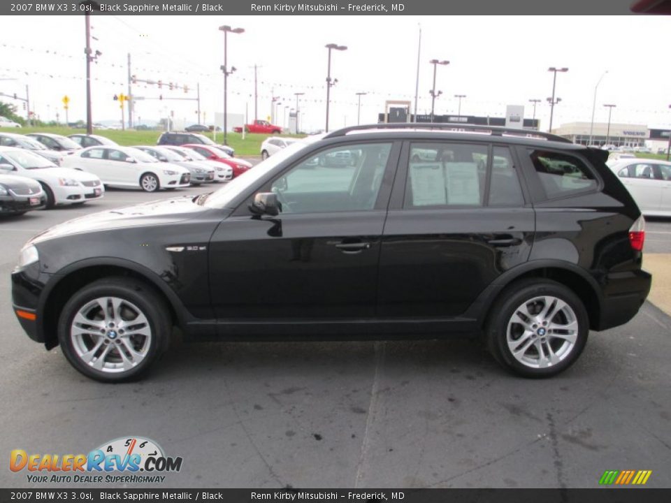2007 BMW X3 3.0si Black Sapphire Metallic / Black Photo #4