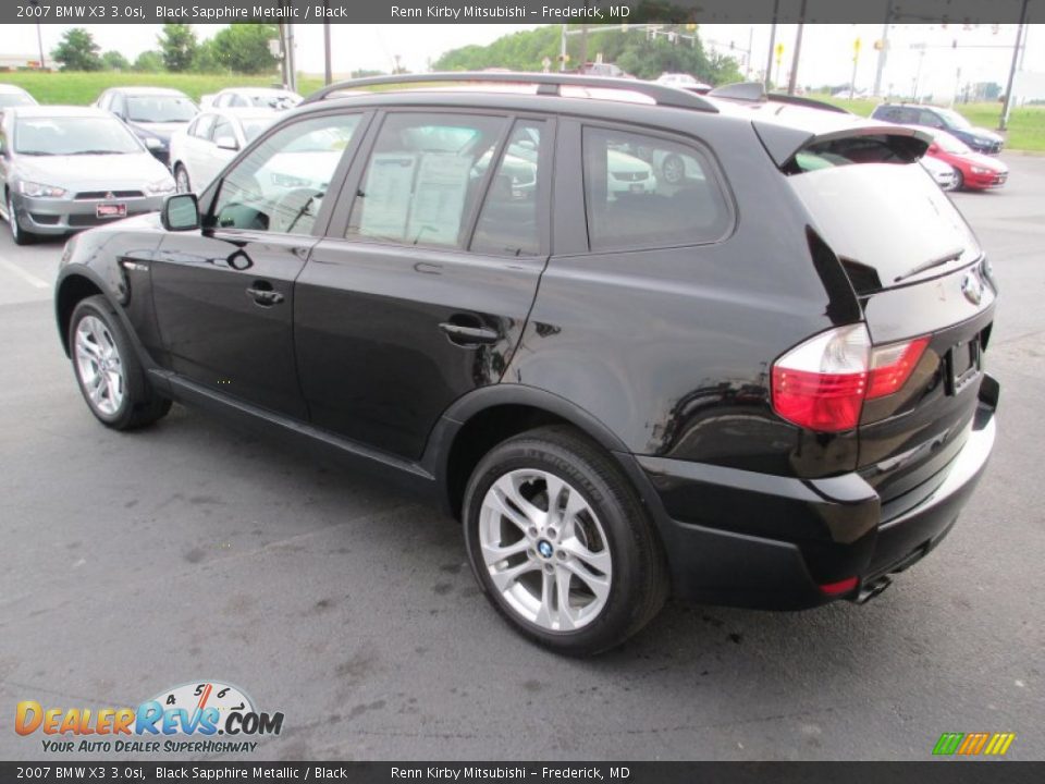 2007 BMW X3 3.0si Black Sapphire Metallic / Black Photo #5