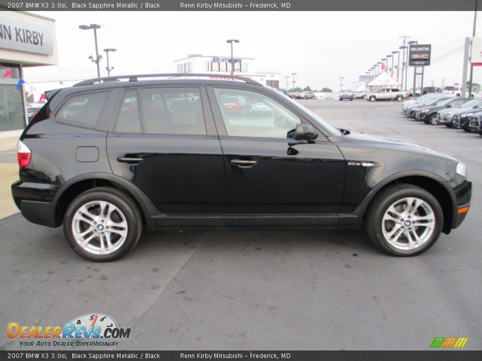 2007 BMW X3 3.0si Black Sapphire Metallic / Black Photo #8