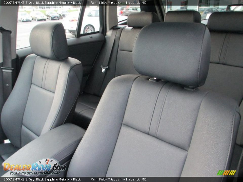 2007 BMW X3 3.0si Black Sapphire Metallic / Black Photo #10
