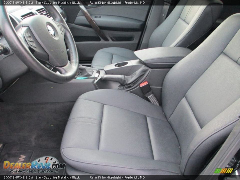 2007 BMW X3 3.0si Black Sapphire Metallic / Black Photo #12