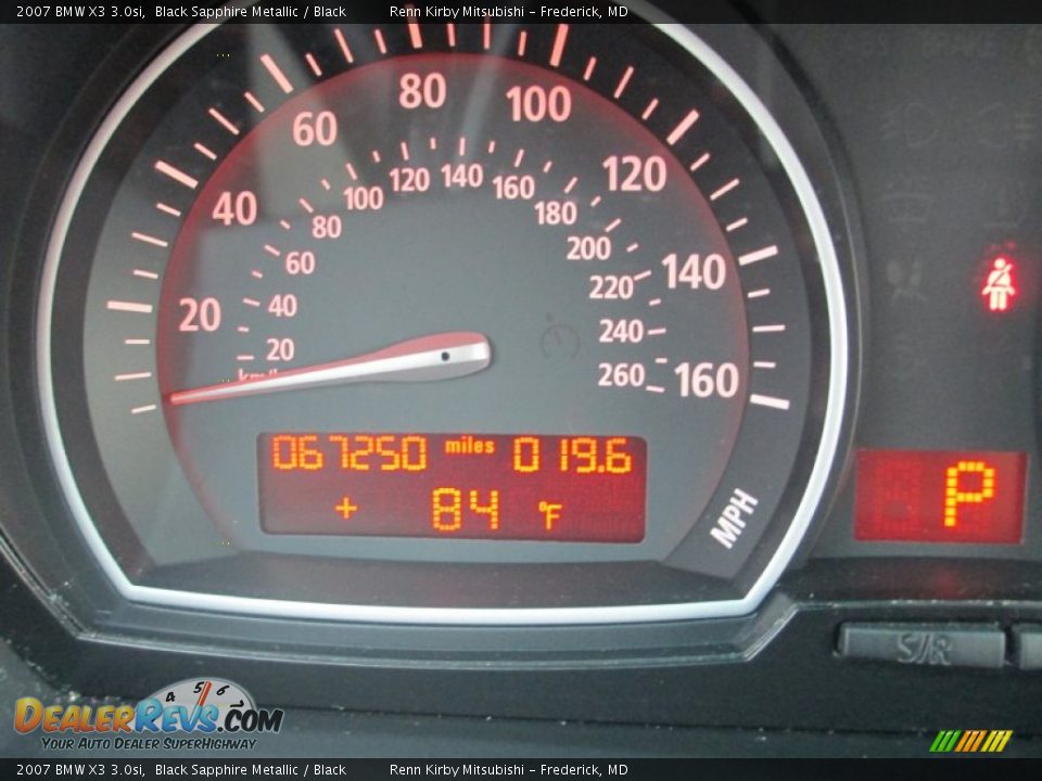 2007 BMW X3 3.0si Black Sapphire Metallic / Black Photo #15