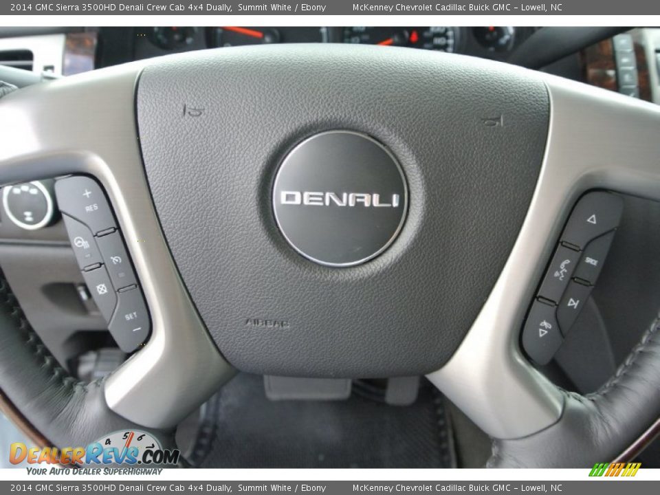 2014 GMC Sierra 3500HD Denali Crew Cab 4x4 Dually Steering Wheel Photo #15
