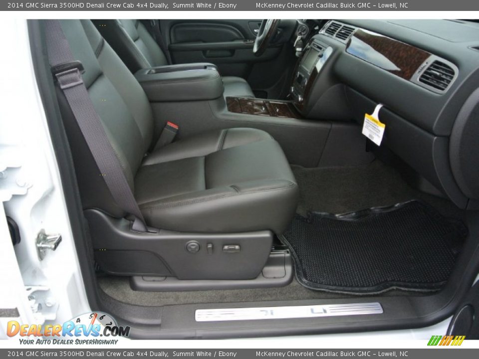 Front Seat of 2014 GMC Sierra 3500HD Denali Crew Cab 4x4 Dually Photo #18