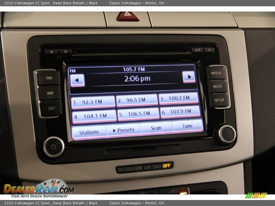 2010 Volkswagen CC Sport Deep Black Metallic / Black Photo #9