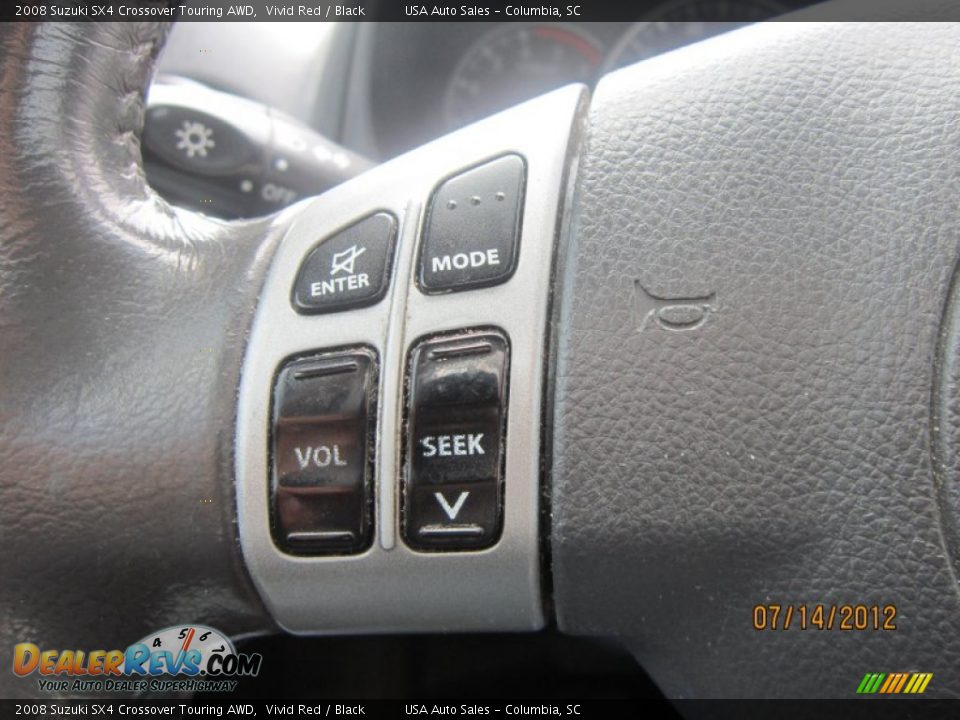 2008 Suzuki SX4 Crossover Touring AWD Vivid Red / Black Photo #25