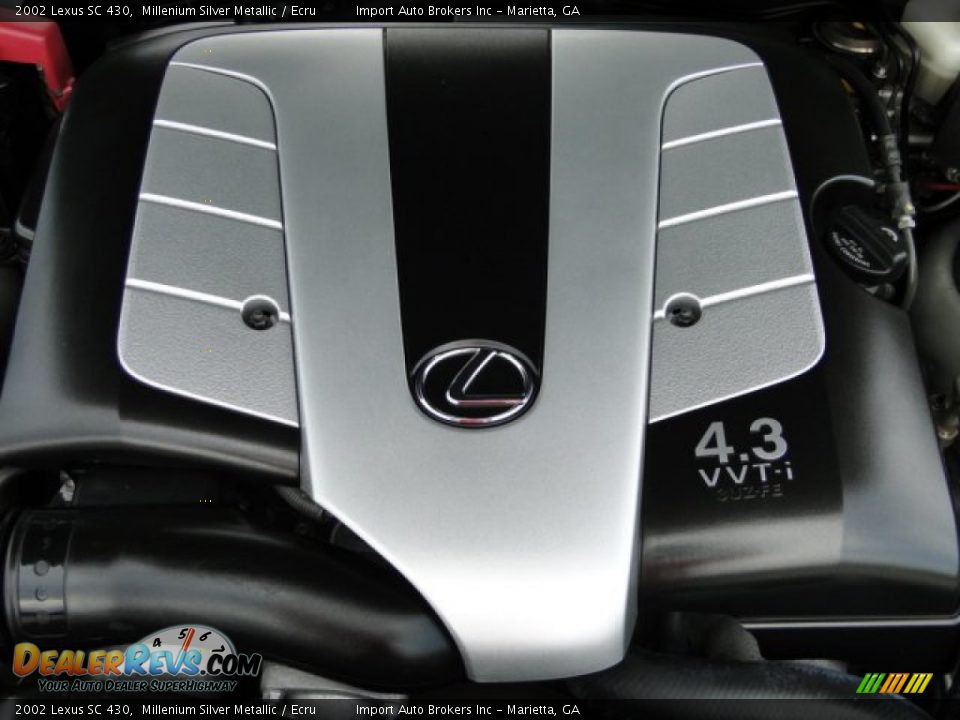 2002 Lexus SC 430 Millenium Silver Metallic / Ecru Photo #25