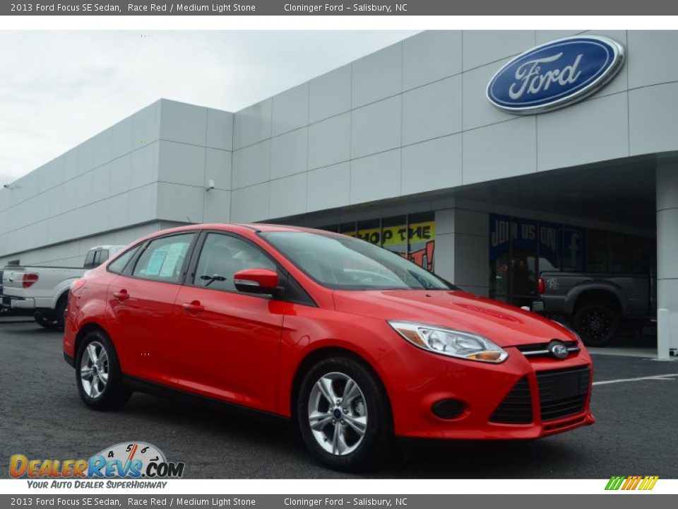 2013 Ford Focus SE Sedan Race Red / Medium Light Stone Photo #1