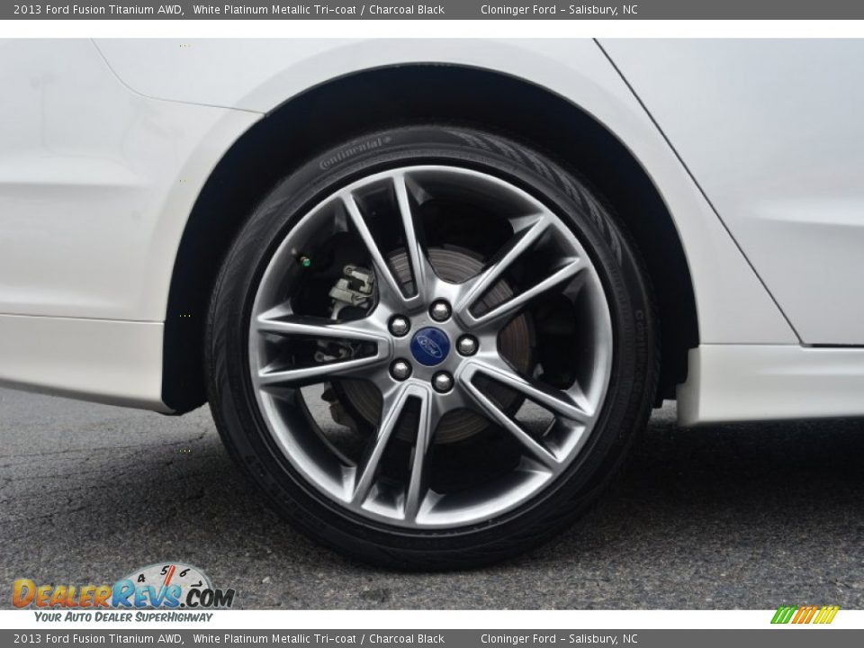 2013 Ford Fusion Titanium AWD White Platinum Metallic Tri-coat / Charcoal Black Photo #9