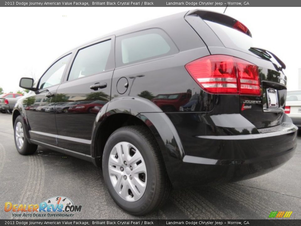 2013 Dodge Journey American Value Package Brilliant Black Crystal Pearl / Black Photo #2