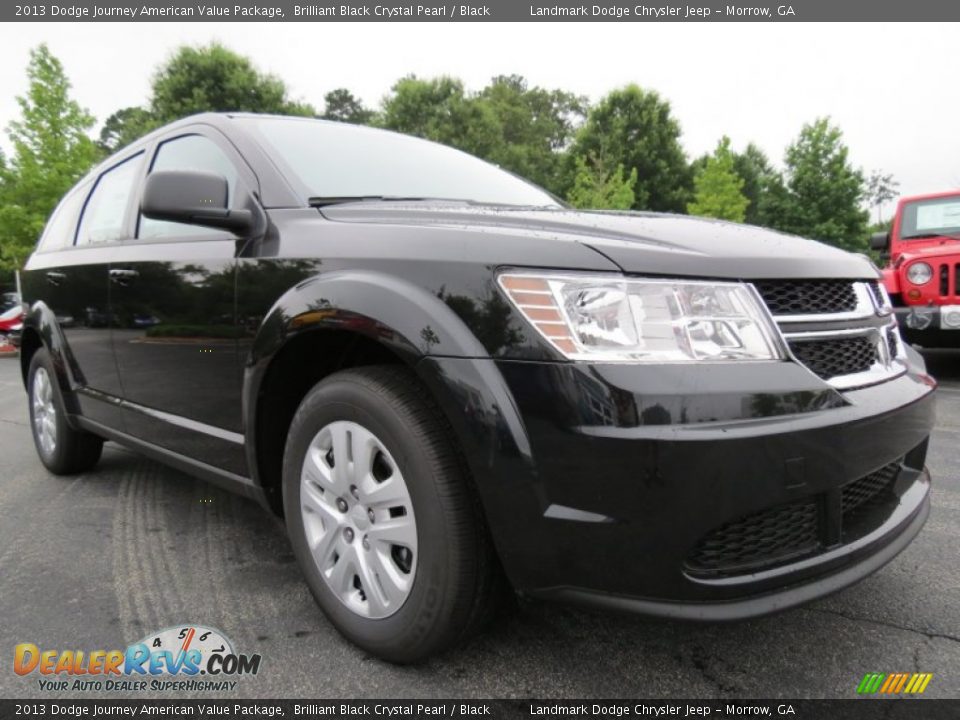 2013 Dodge Journey American Value Package Brilliant Black Crystal Pearl / Black Photo #4