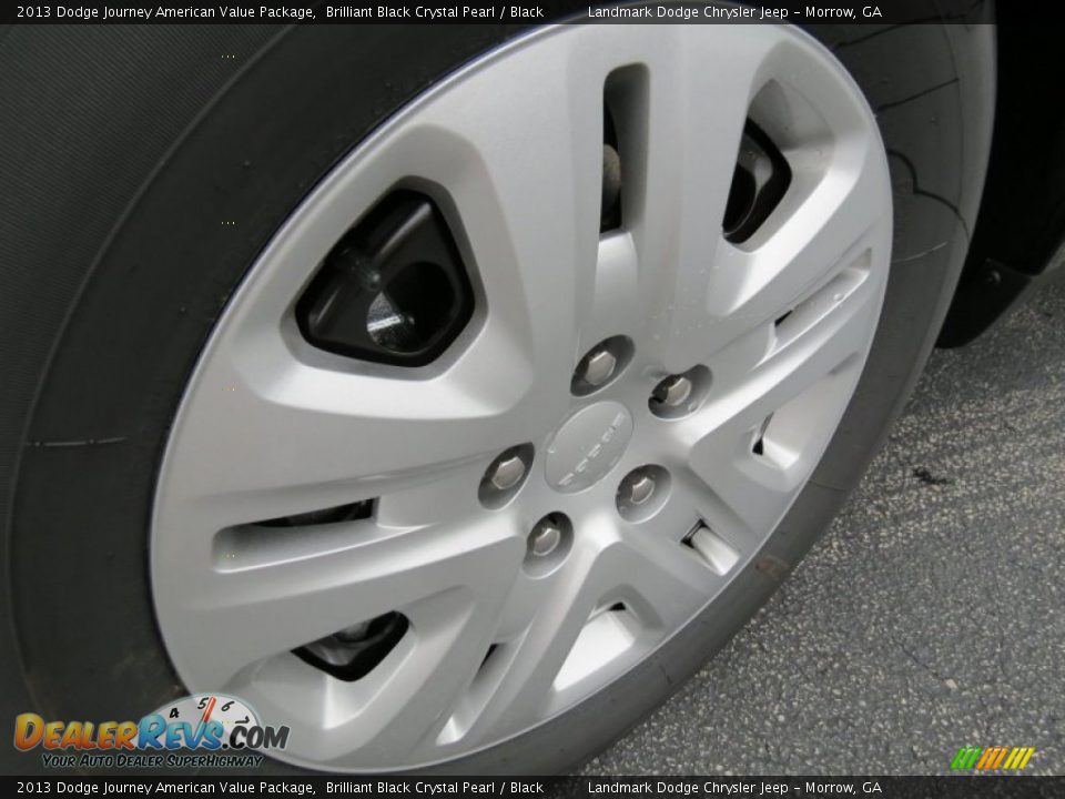 2013 Dodge Journey American Value Package Brilliant Black Crystal Pearl / Black Photo #5