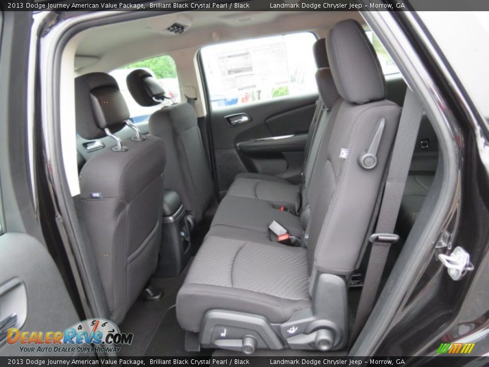 2013 Dodge Journey American Value Package Brilliant Black Crystal Pearl / Black Photo #7