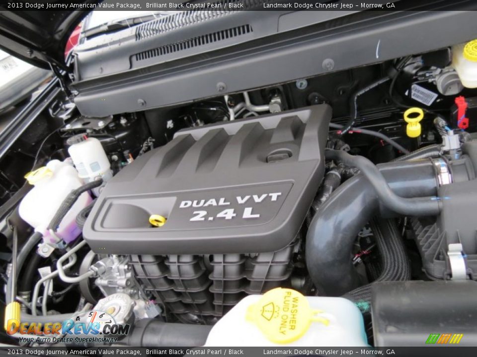 2013 Dodge Journey American Value Package Brilliant Black Crystal Pearl / Black Photo #10