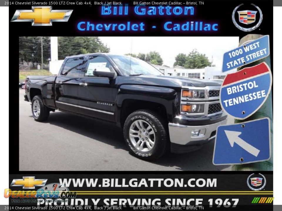 2014 Chevrolet Silverado 1500 LTZ Crew Cab 4x4 Black / Jet Black Photo #1