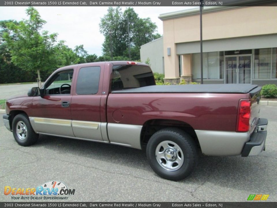 2003 Chevrolet Silverado 1500 LS Extended Cab Dark Carmine Red Metallic / Medium Gray Photo #4