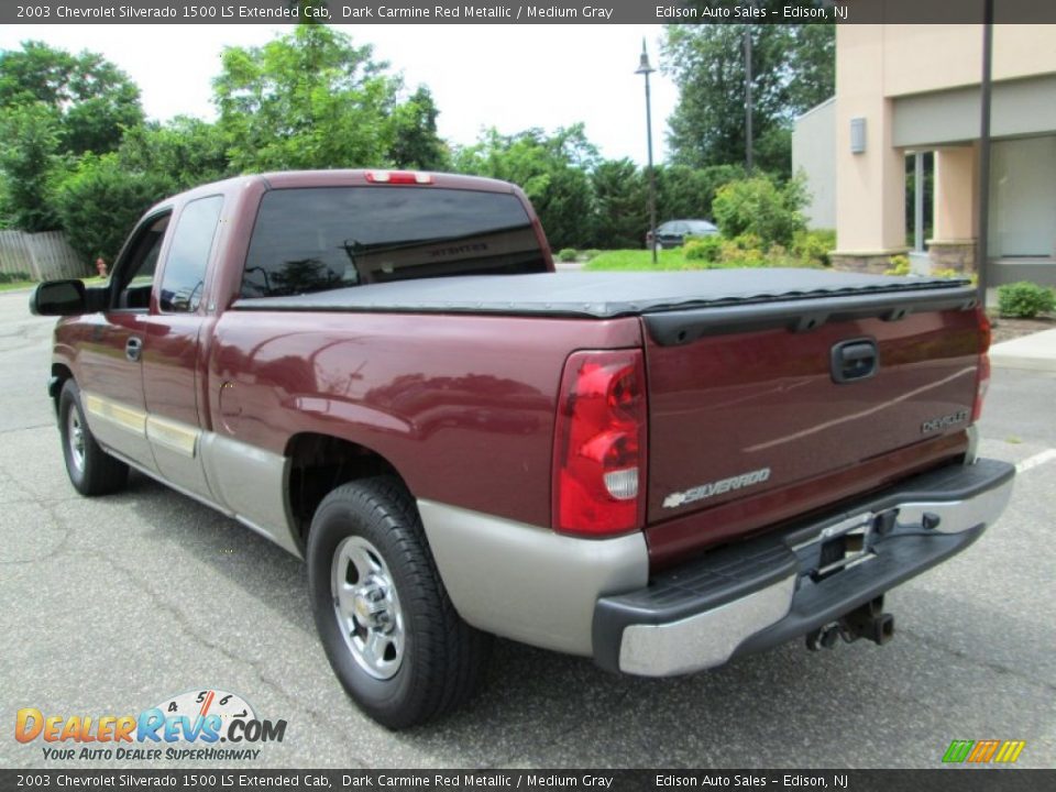 Dark Carmine Red Metallic 2003 Chevrolet Silverado 1500 LS Extended Cab Photo #5