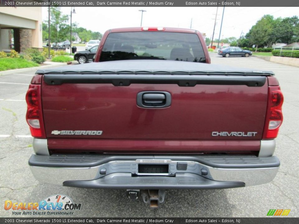 2003 Chevrolet Silverado 1500 LS Extended Cab Dark Carmine Red Metallic / Medium Gray Photo #6