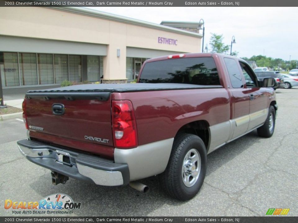 2003 Chevrolet Silverado 1500 LS Extended Cab Dark Carmine Red Metallic / Medium Gray Photo #8