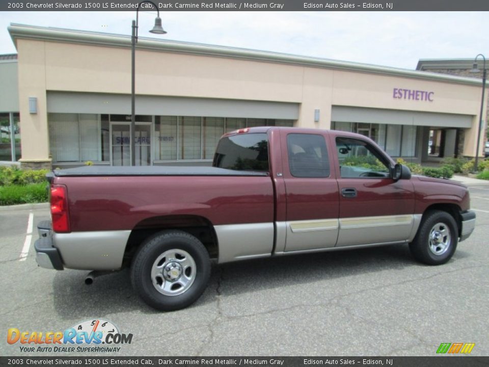 2003 Chevrolet Silverado 1500 LS Extended Cab Dark Carmine Red Metallic / Medium Gray Photo #9