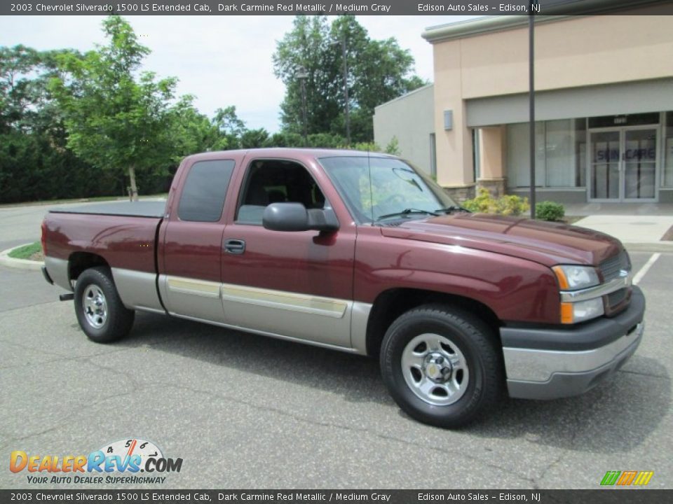 2003 Chevrolet Silverado 1500 LS Extended Cab Dark Carmine Red Metallic / Medium Gray Photo #11