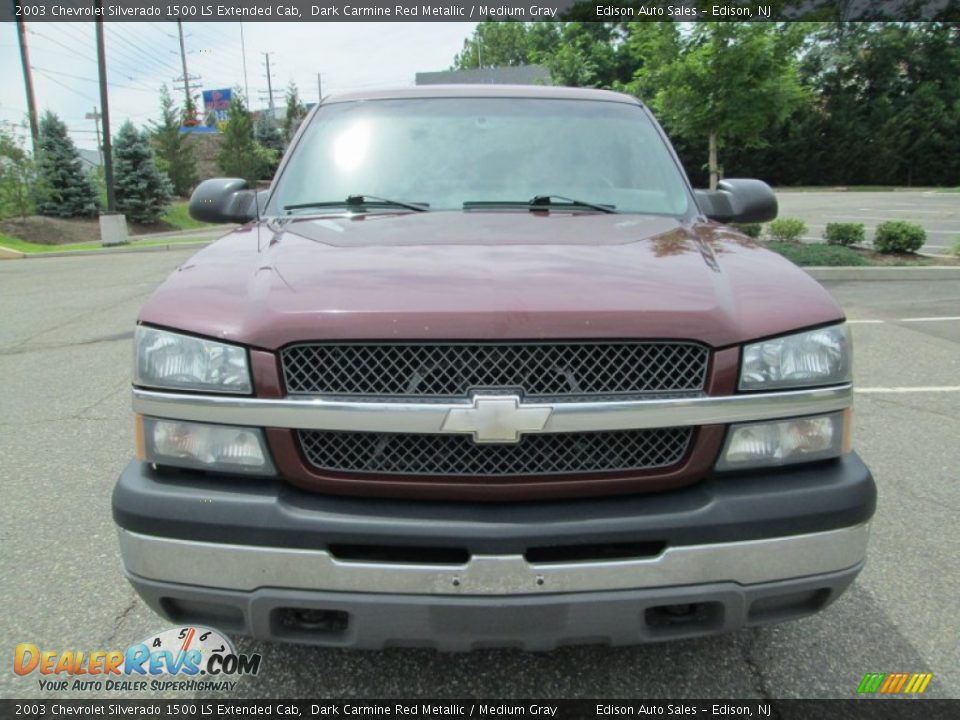 2003 Chevrolet Silverado 1500 LS Extended Cab Dark Carmine Red Metallic / Medium Gray Photo #13