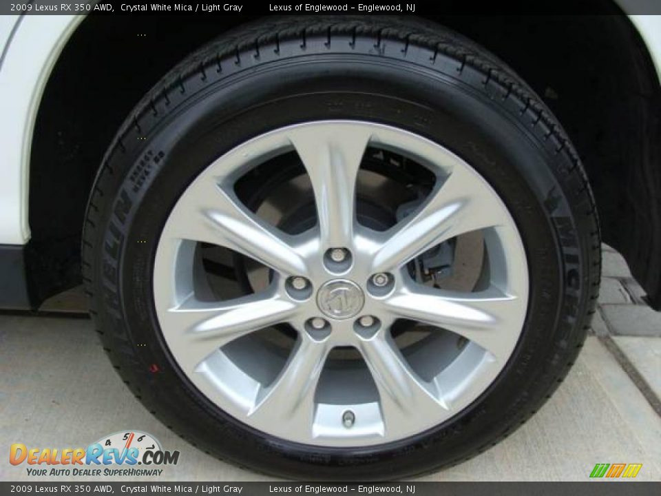 2009 Lexus RX 350 AWD Crystal White Mica / Light Gray Photo #14