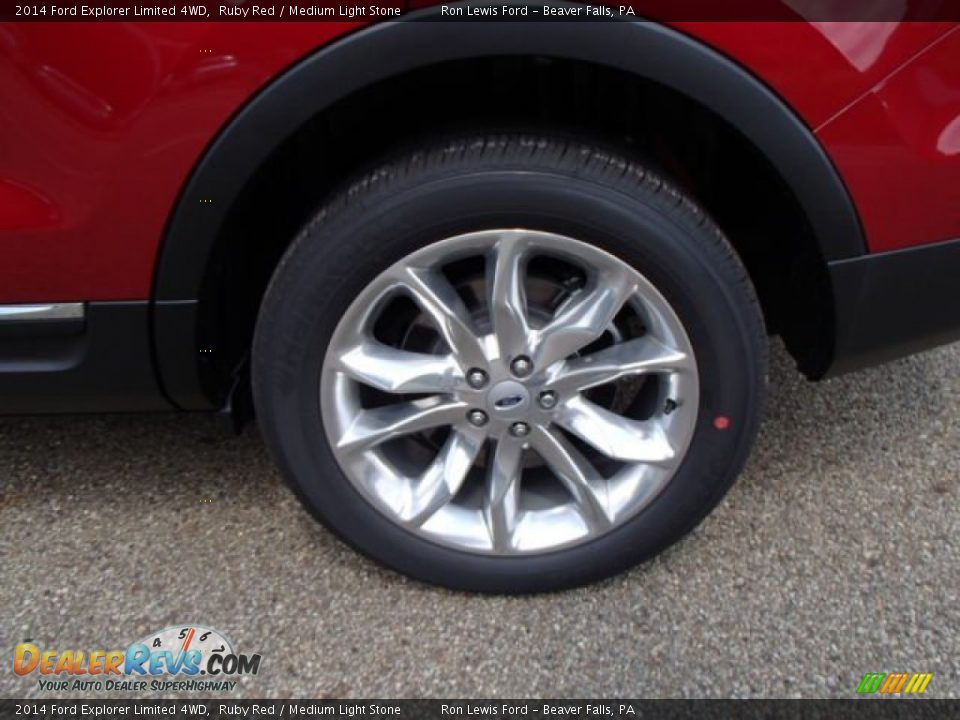 2014 Ford Explorer Limited 4WD Ruby Red / Medium Light Stone Photo #9