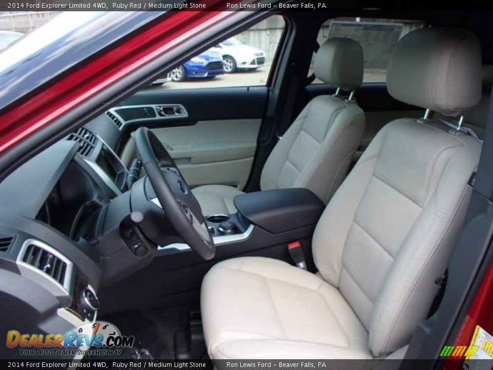 2014 Ford Explorer Limited 4WD Ruby Red / Medium Light Stone Photo #10