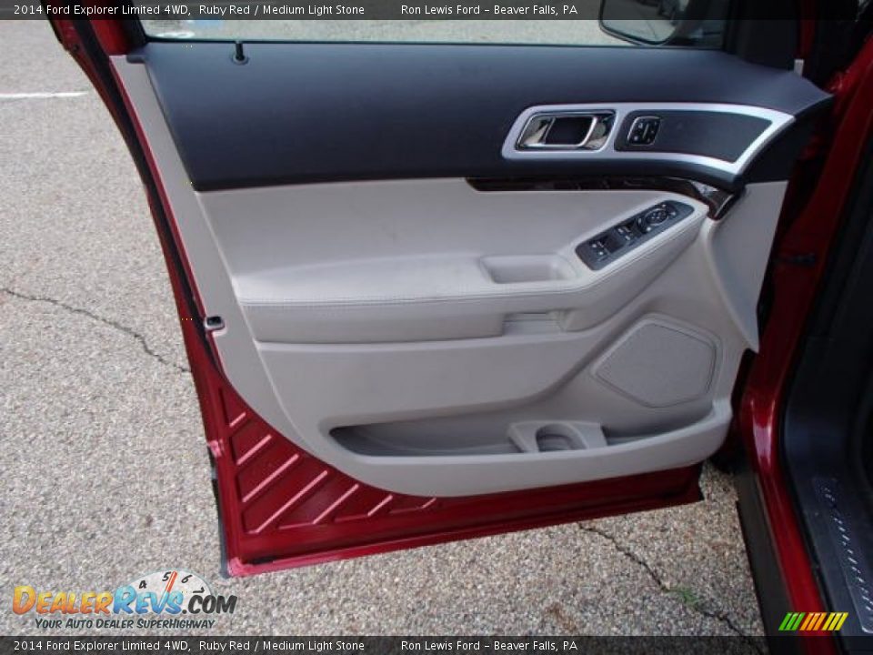 2014 Ford Explorer Limited 4WD Ruby Red / Medium Light Stone Photo #11