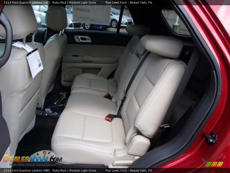 2014 Ford Explorer Limited 4WD Ruby Red / Medium Light Stone Photo #12