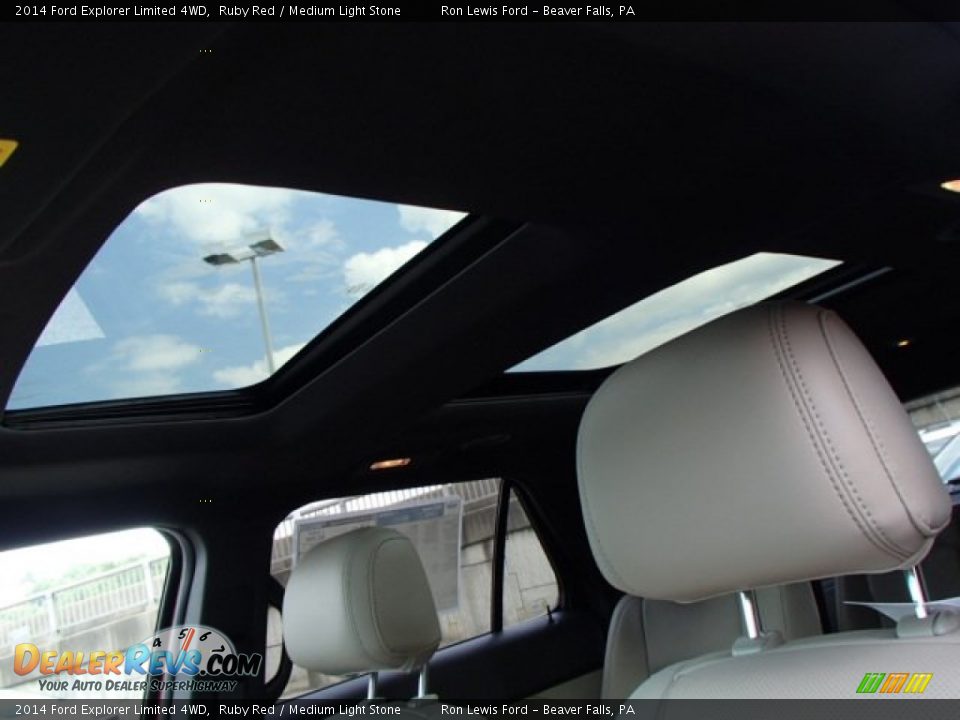 2014 Ford Explorer Limited 4WD Ruby Red / Medium Light Stone Photo #15