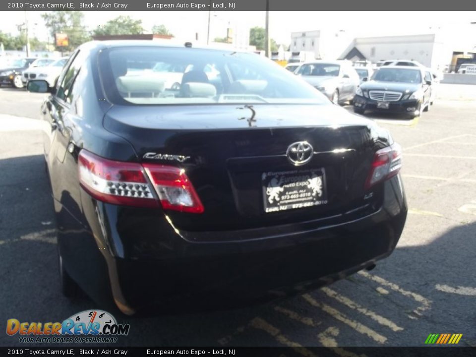 2010 Toyota Camry LE Black / Ash Gray Photo #4