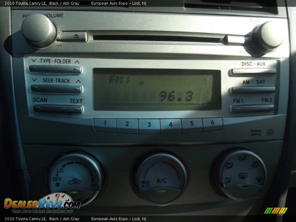 2010 Toyota Camry LE Black / Ash Gray Photo #27