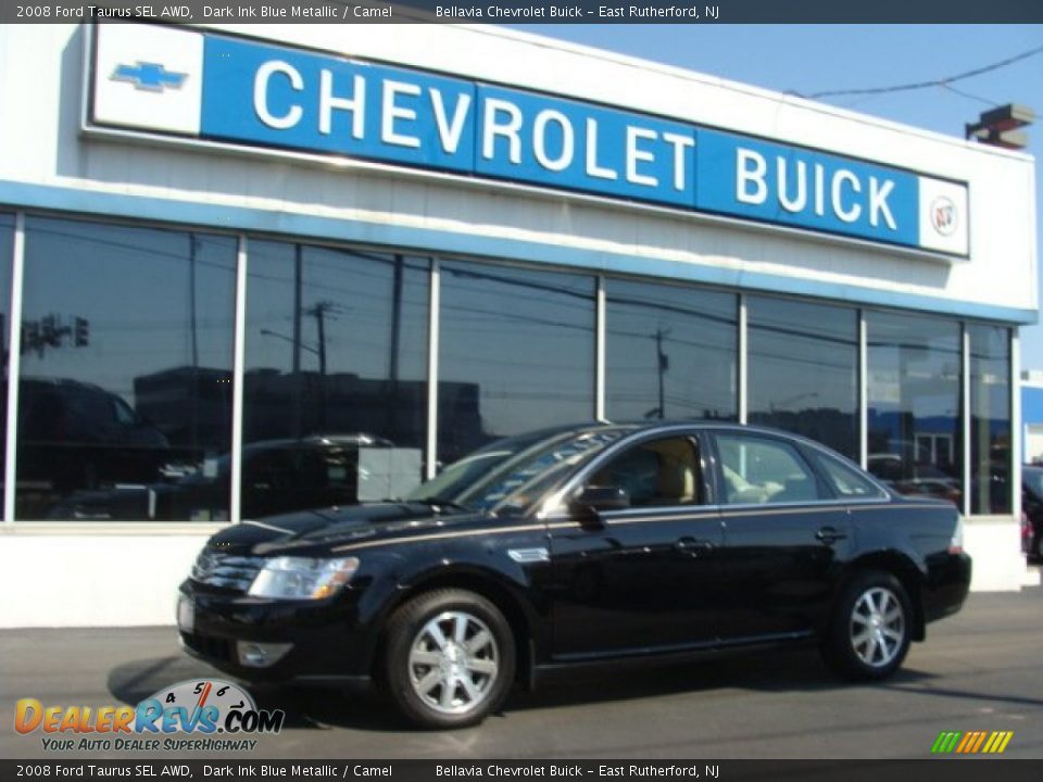 2008 Ford Taurus SEL AWD Dark Ink Blue Metallic / Camel Photo #1