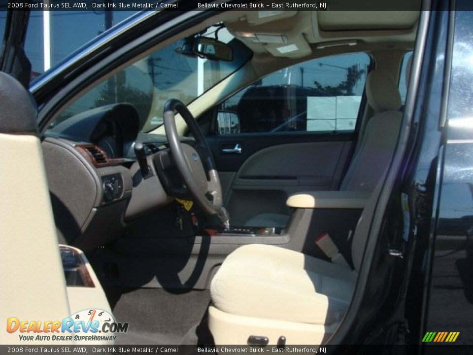 2008 Ford Taurus SEL AWD Dark Ink Blue Metallic / Camel Photo #7