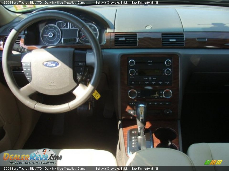 2008 Ford Taurus SEL AWD Dark Ink Blue Metallic / Camel Photo #9
